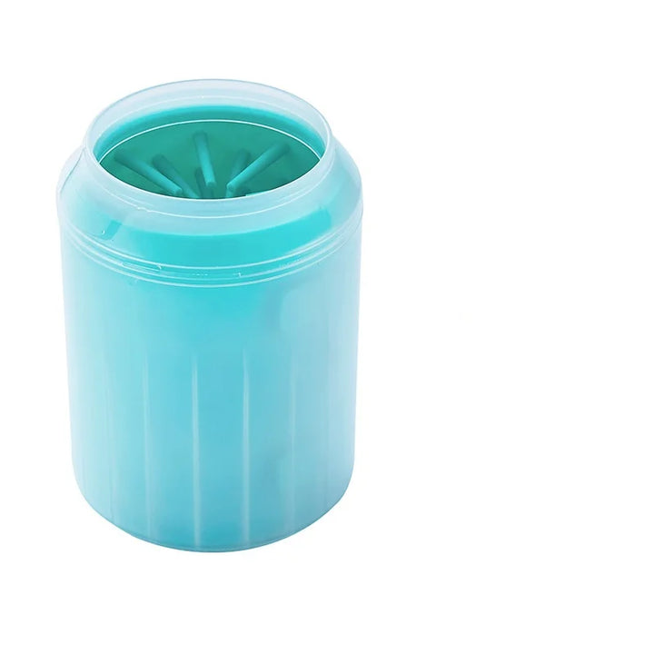 Teal PupFlow TrailPaw rinse cup with soft silicone bristles